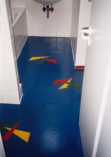 Colour Blau Einleger Bad Bad Homburg – Korkboden Referenz von Naturo Bodenbeläge