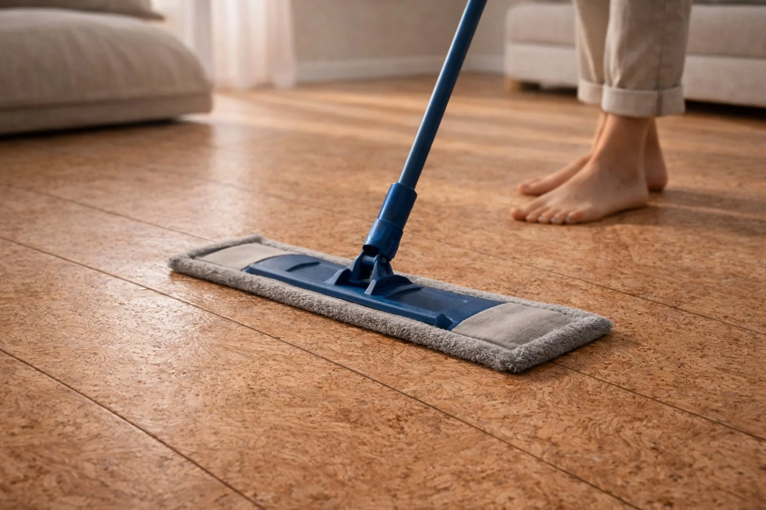 Klebekork reinigen – fachgerechte Reinigung eines verklebten Korkbodens im Alltag