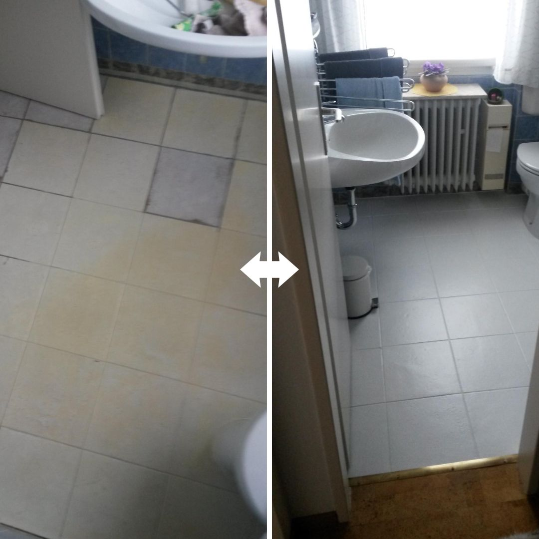Korkfliesen Überfärbung